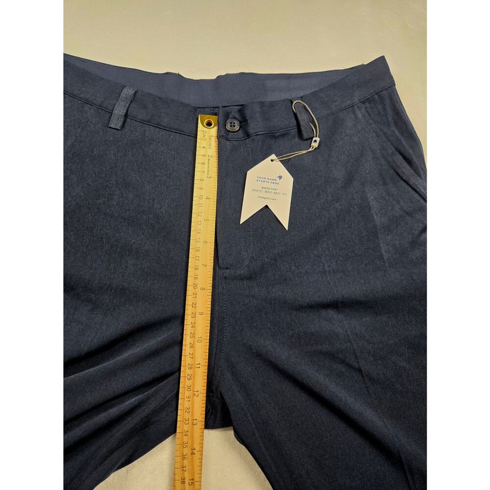 1764 Golf Birdie Pants NWT Men 36x30 (36x31) Navy Blue Stretch Chino Performance - Picture 7 of 8